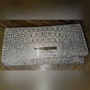 Brahmin Croc-Embossed Wallet in Gray****Sold*****